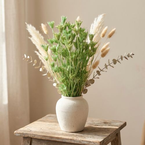 Szárított virágok fekete kömény zöld nigella 50cm 100g | Floristik24.hu