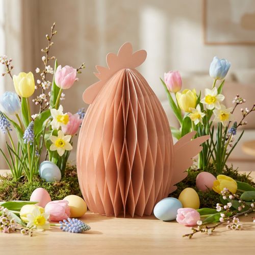 Méhsejt figura húsvéti dekoráció csirke narancs 28,5×15,5×30 cm | Floristik24.hu