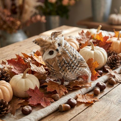 tételeket Erdei bagoly, őszi dekoráció, díszbagoly, Halloween H16cm