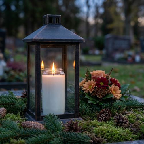 tételeket Olajlámpa sírlámpákhoz sírlámpákhoz Ø6,5cm H15cm 6 db