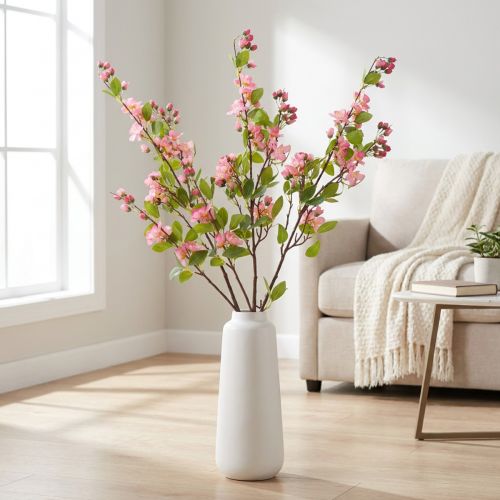 Műcseresznyevirág ág, tavaszi dekoráció otthonra, 125 cm | Floristik24.hu