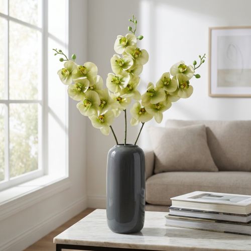 Orchidea mesterséges sárga zöld Phalaenopsis L83cm | Floristik24.hu