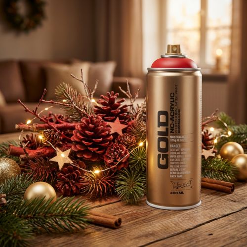 tételeket Festék spray piros Montana Gold szatén matt 400ml