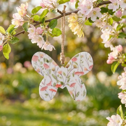 Deco pillangó fa deko medál minta 15x12x2cm | Floristik24.hu