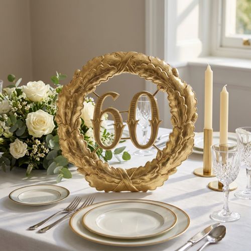 Jubileumi szám 60 arany Ø40cm | Floristik24.hu