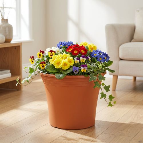 Fazék „Irys” műanyag terrakotta Ø38cm H31cm 1 db | Floristik24.hu
