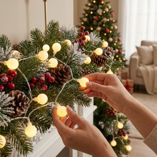 LED fénylánc Cherry meleg fehér 9m 120LED | Floristik24.hu