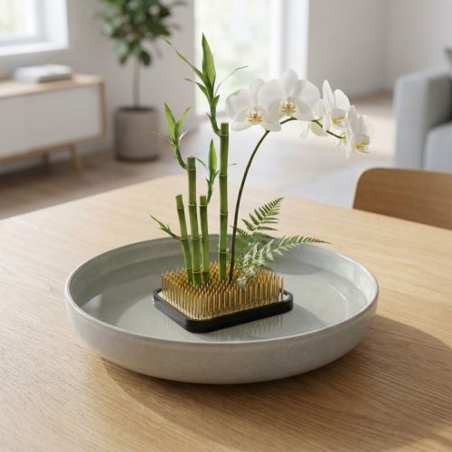 tételeket Hedgehog Kenzan téglalap alakú ezüst sárgaréz 70×50mm