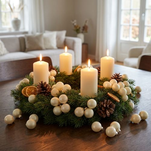 Mini Christmas baubles krémkeverék matt/fényes Ø25mm 140p | Floristik24.hu