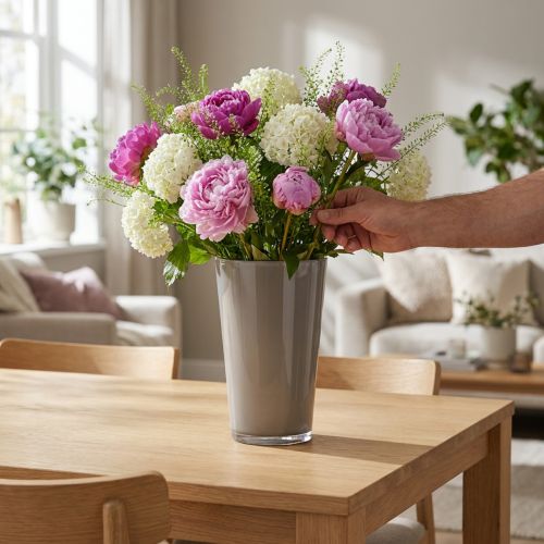 tételeket Váza "Fizzy" platinaszürke Ø20cm H35cm 1 db