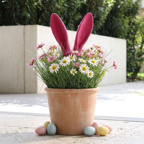 Nyuszi dekoratív fülek rózsaszín húsvéti bolyhos bothoz H56cm | Floristik24.hu
