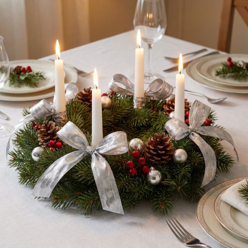 tételeket Deco szalag ezüst drótszegéllyel 15mm 25m