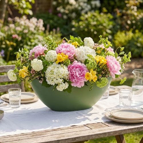 Műanyag csónak zöld 55,5cm x 14,5cm H17,5cm 1 db | Floristik24.hu