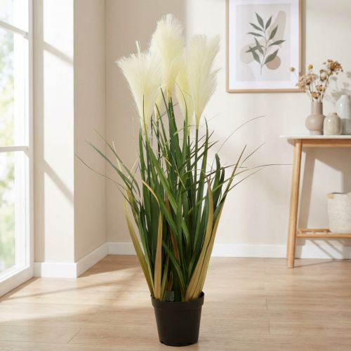 Nádfű cserépben Cserepes műnövény Krém, Zöld 79cm | Floristik24.hu