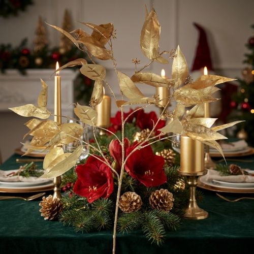 Eucalyptus Artificial Lancets Eucalyptus Branch Gold 95cm | Floristik24.hu