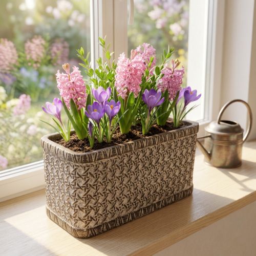 Ültetőgép Kerámia tál barna, fehér 23×11×11 cm | Floristik24.hu
