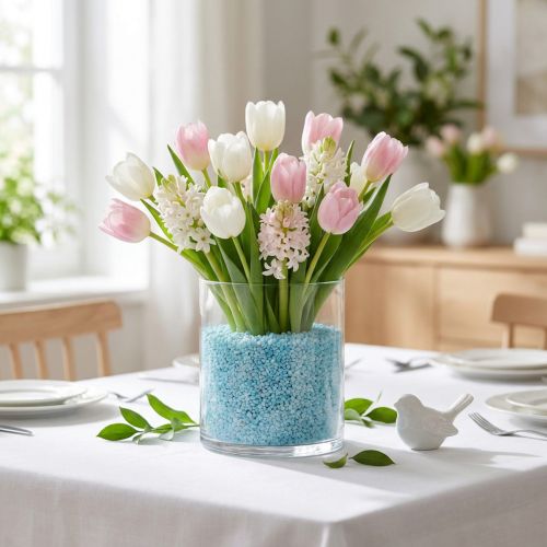 Dekoratív granulátum világoskék díszkövek 2mm - 3mm 2kg | Floristik24.hu