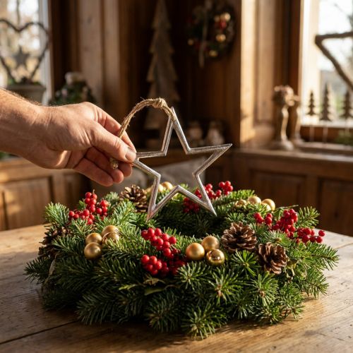 Karácsonyi dekoráció csillag, adventi dekoráció, csillag medál ezüst sz15,5cm | Floristik24.hu