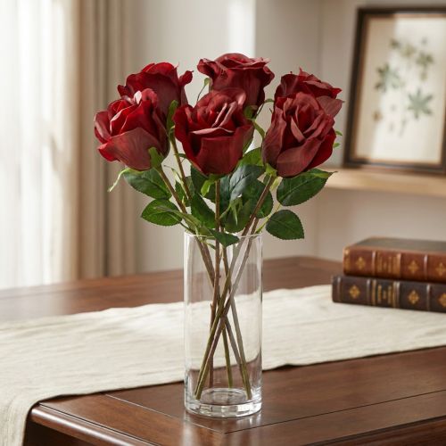 tételeket Velvet Rose Red Ø8cm L45cm 6 db