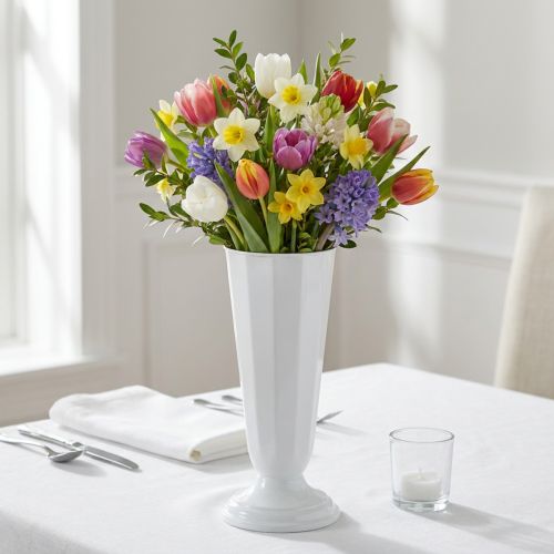 Állítóváza “Szwed” fehér Ø13cm - 20cm, 1db | Floristik24.hu