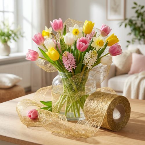 Polár 8cm 25m arany | Floristik24.hu