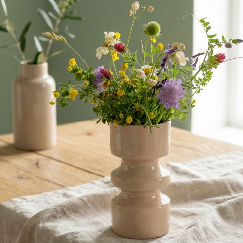 Fém virágváza cappuccino barna zománc Ø9cm M17.5cm | Floristik24.hu