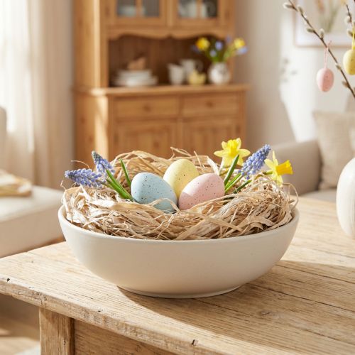 tételeket Növényi alapú természetes szálak, juta rost, fehérre meszelt, 300g, DIY dekoráció, virágkötészet