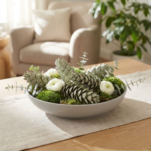 Strobus kúpdísz almazöld fehér mosott 15-20cm 50 db | Floristik24.hu