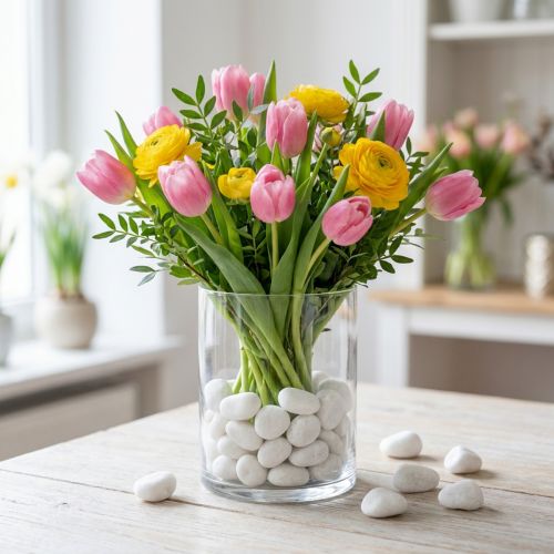 tételeket Kavics a hálóban Fehér 2,5cm - 4cm 1kg