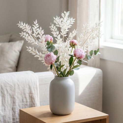 Ruscus ágak dekoratív ágak szárított virágok fehérített 10 db | Floristik24.hu