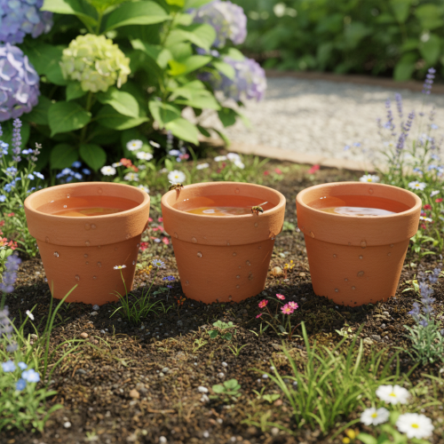 tételeket Aquasafe víztározó rovaritatóval kertbe, erkélyre, teraszra, 12 cm, 3 darab