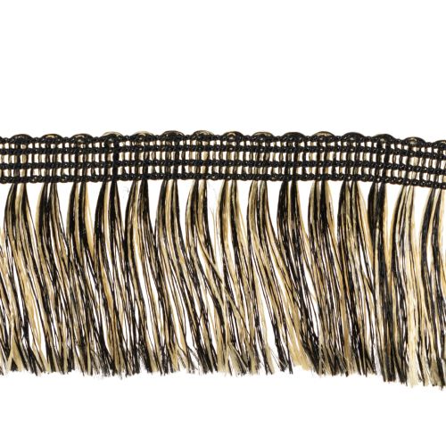 Fekete és arany rojtos szegély 4 cm x 25 m - Ideális koszorúdíszítéshez, gyászszalagnak és vintage kiegészítőknek vétel | Floristik24.hu