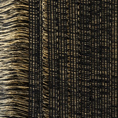Fekete és arany rojtos szegély 4 cm x 25 m - Ideális koszorúdíszítéshez, gyászszalagnak és vintage kiegészítőknek | Floristik24.hu