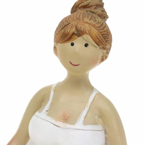 Floristik24 Jóga hölgy dekorációs figura 11cm 2db fehér