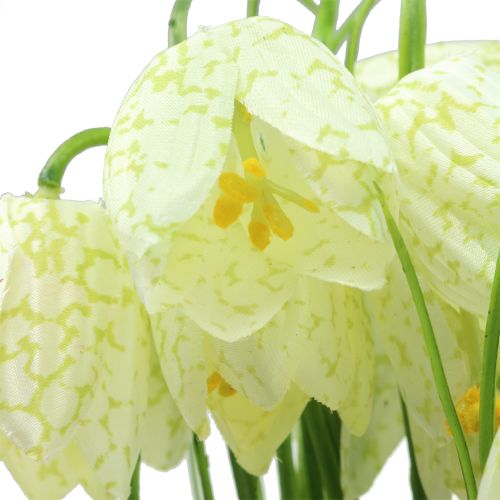 Floristik24 Sakktábla virágok Fritillaria műfehér, zöld 40cm 12 db