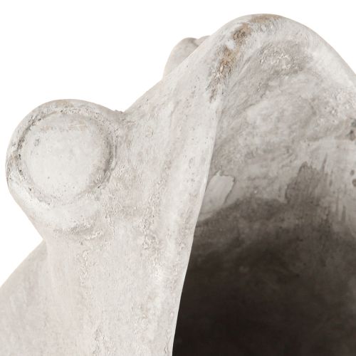 tételeket Béka dekoratív növénycserép virágcserép betonszürke H18,5cm