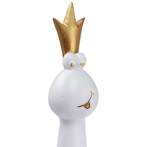 tételeket Frog Prince Dekoratív Béka Dekoratív Figura White Gold H30,5cm
