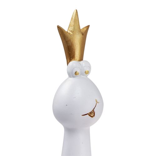 tételeket Frog Prince Dekoráció Béka dekoráció Figura White Gold H19,5cm 2db