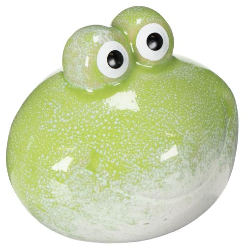 Dekoratív kerámia békafigura nappaliba és asztaldísznek, 10 cm, 4 darab