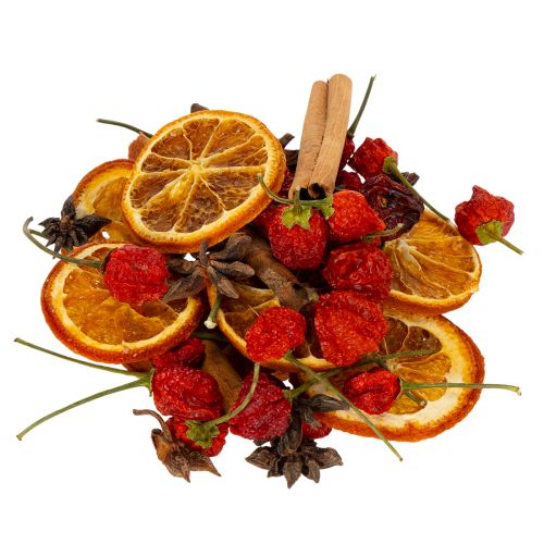 Floristik24 Aszalt narancsszelet dekorációs szett fahéjjal és csillagokkal, ünnepi asztaldíszítéshez 70g