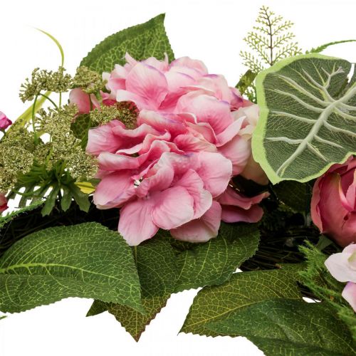 Floristik24 Tavaszi koszorú Bazsarózsa Ranunculus koszorú mesterséges Ø50cm