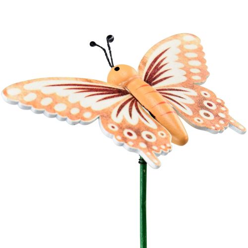 tételeket Virágdugó fából készült dekoratív pillangók boton 23cm 16db