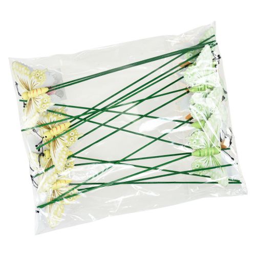 Floristik24 Virágdugó fából készült dekoratív pillangók boton 23cm 16 db