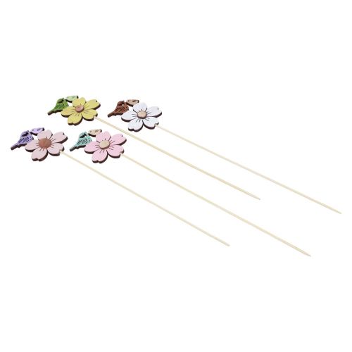 Floristik24 Tavaszi dekoráció virágdugók fa madárdísz 8×6cm 12 db