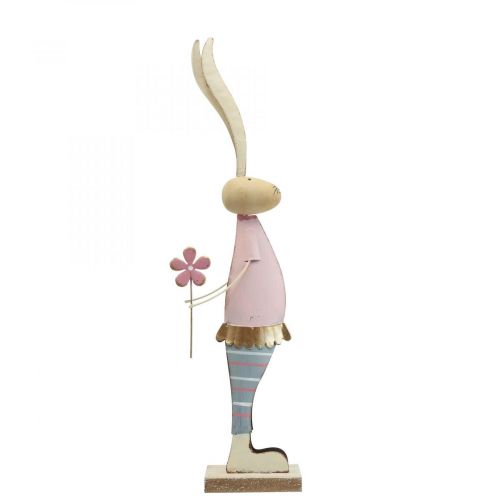 Floristik24 Tavaszi dekorációs nyulak fém nyúlpárból H39cm