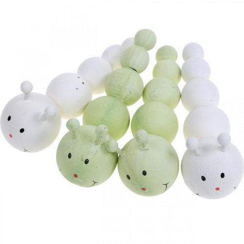 Floristik24 Tavaszi dekoráció, fa hernyó, kerti dekoráció, rovarok, díszhernyó 4 db