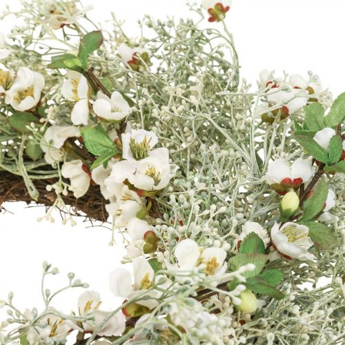 Floristik24 Tavaszi koszorú cseresznyevirágos gypsophila műkoszorú Ø50cm