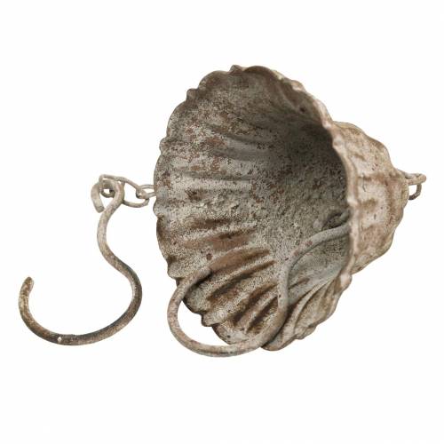 Floristik24 Fém csengő akasztós, antik megjelenésű, rozsdamentes acél ráccsal Ø8,5cm H11cm