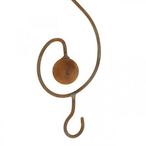 Floristik24 Díszmadár fémből, ételakasztó, kerti dekoráció rozsdamentes acélból L38cm