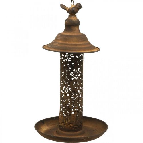 Floristik24 Rozsdás megjelenésű madáretető állomás Ø20cm H36cm